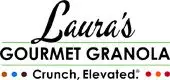 Lauras Gourmet Granola logo featuring artisanal design and vibrant flavors for health-conscious snackers.