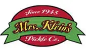Mrs. Kleins Pickle Co. logo showcases tradition and quality with vibrant colors and elegant design.