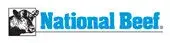 National Beef logo featuring a cow, symbolizing quality beef processing in the USA.