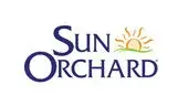 Bright Sun Orchard logo featuring a sun and vibrant blue text on a white background.